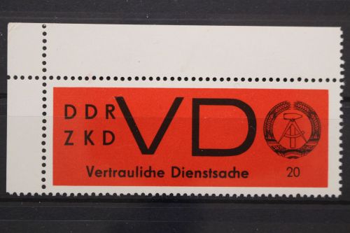 DDR Dienst D, MiNr. 3 y, Ecke links oben, postfrisch
