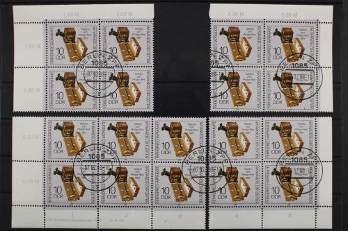 DDR, MiNr. 3226, 4er bzw. 6er Block, alle 4 Ecken, DV 4, EST