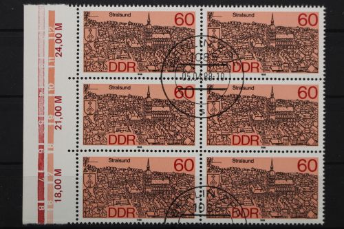 DDR, MiNr. 3164 OLF I, Sechserblock, linker Rand, EST