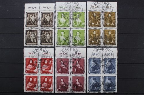 DDR, MiNr. 586-591, Viererblöcke, Oberrand, ESST