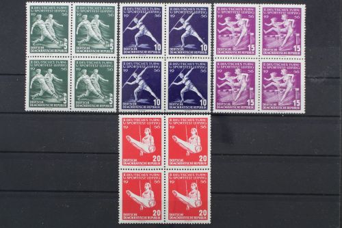DDR, MiNr. 530-533, Viererblöcke, postfrisch