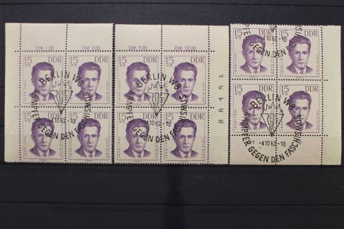 DDR, MiNr. 920, Viererblöcke, Ecke re. u. li. oben u. re. unten, ESST