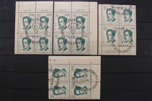 DDR, MiNr. 719, Viererblöcke, alle 4 Ecken, DV 2, ESST