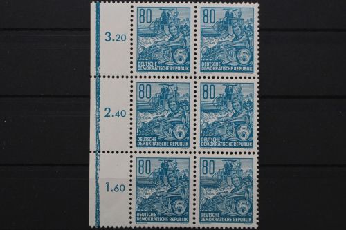 DDR, MiNr. 421, Sechserblock, linker Rand, postfrisch