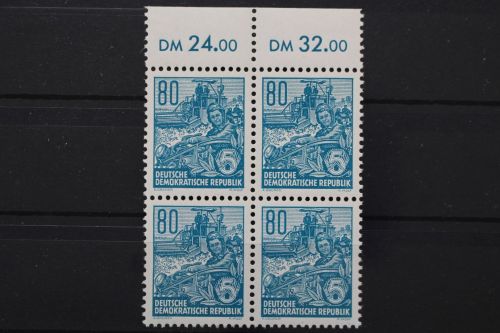 DDR, MiNr. 421, Viererblock, Oberrand 24,00/32,00, postfrisch