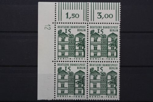 Berlin, MiNr. 243, Viererblock, Ecke li. oben, DZ 12, postfrisch