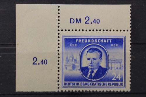 DDR, MiNr. 302, Ecke links oben, links ndgz, postfrisch