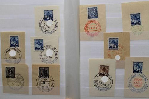 Böhmen & Mähren Sonderstempel-Partie, 49 Briefstücke
