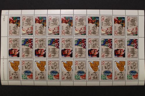 DDR, MiNr. 2716-2721ZD-Bogen, DV, unten dgz, postfrisch