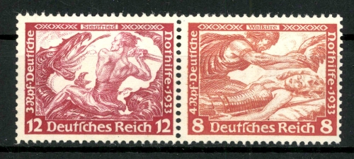 Deutsches Reich, MiNr. W 55, Falz