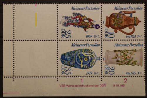 DDR, MiNr. 2667-2670, Ecke mit DV 1, Leerfelder, postfrisch