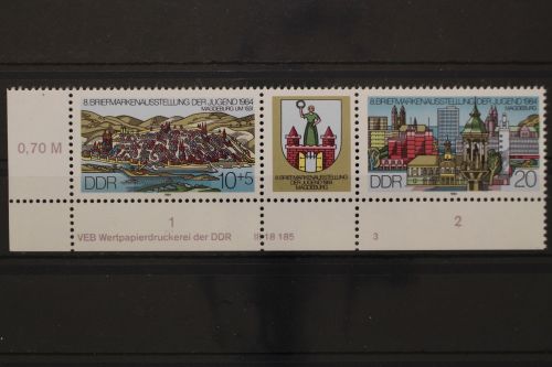 DDR, MiNr. 2903-2904 ZD, Ecke links unten, DV 3, postfrisch