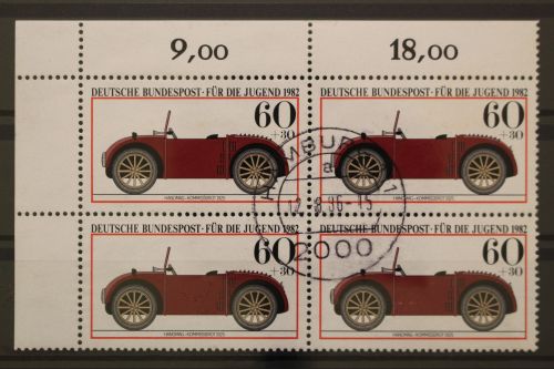 Deutschland (BRD), MiNr. 1125, 4er Block, Ecke links oben, gestempelt