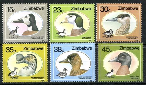 Simbabwe, Vögel, MiNr. 390-395, postfrisch