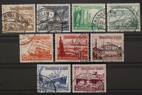 Deutsches Reich, MiNr. 651-659, gestempelt
