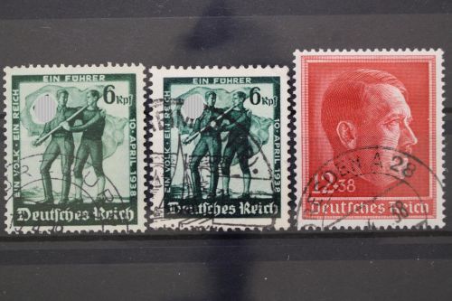 Deutsches Reich, MiNr. 662, 663, 664, gestempelt