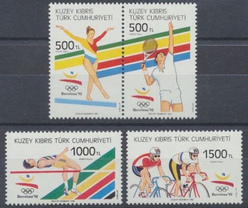 Türkisch-Zypern, MiNr. 336-339 Zd, postfrisch