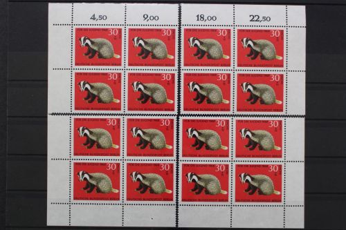 Berlin, MiNr. 318, Viererblöcke, alle 4 Ecken, postfrisch