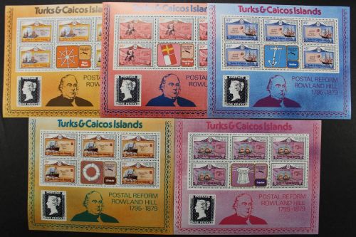 Turks- u. Caicos-Inseln, MiNr. 436-440, Kleinbögen, postfrisch