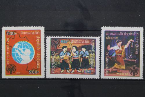 Laos, MiNr. 486-488, ohne Gummierung