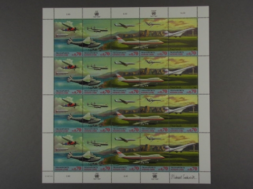 UNO Genf, MiNr. 314-318 Zusammendruckbogen, postfrisch