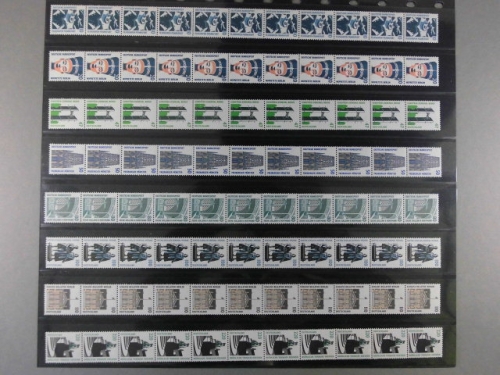 BRD, MiNr. 1340, 1342,1347,1398,1932, 1934-1936, 11er Streifen, postfrisch