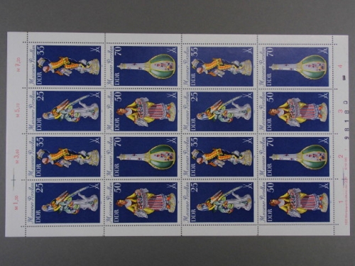 DDR, MiNr. 2468-2471 Kleinbogen I, Formnummer 1, postfrisch