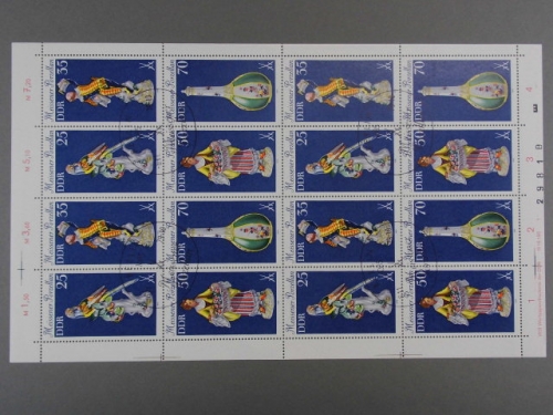 DDR, MiNr. 2468-2471 Kleinbogen I, Formnummer 1, ESST