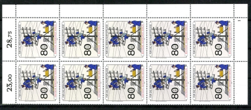 Berlin, MiNr. 877, 10er Bogenteil, postfrisch