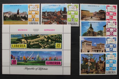 Liberia, MiNr. 786-791, Block 55, postfrisch