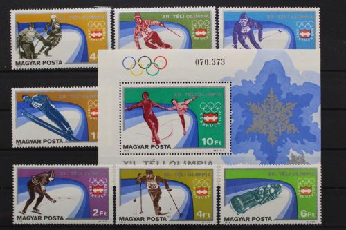 Ungarn, Olympiade, MiNr. 3089-3095, Block 116, postfrisch