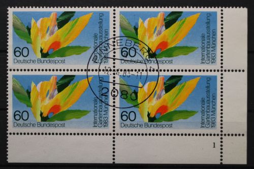 Deutschland (BRD), MiNr. 1174, Viererblock, Ecke re. unten, FN 1, EST
