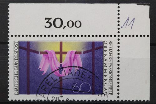 Deutschland (BRD), MiNr. 1201, Ecke rechts oben, gestempelt