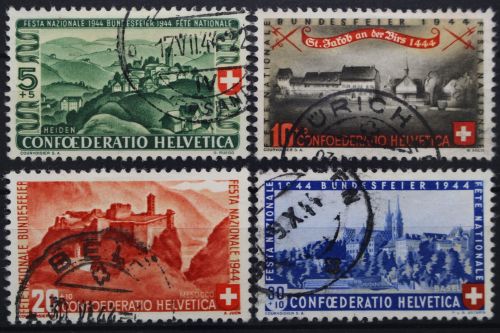Schweiz, MiNr. 431-434, gestempelt