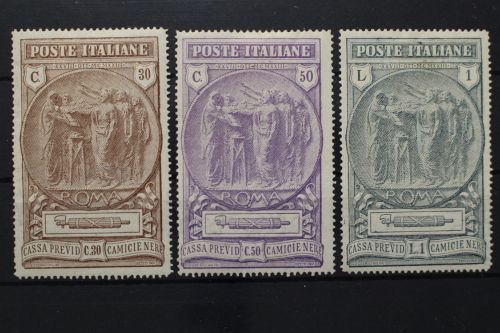 Italien, MiNr. 183-185, Falz