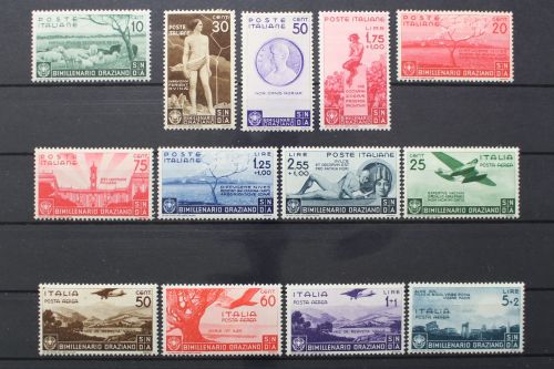Italien, MiNr. 547-559, Falz