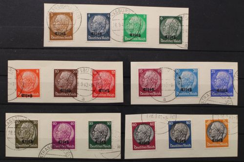 Elsass, MiNr. 1-16, gestempelt