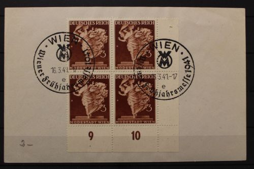Deutsches Reich, MiNr. 768, Viererblock, Ecke rechts unten, Briefstück