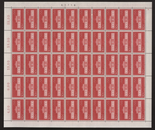 Deutschland (BRD), MiNr. 626, 50er Bogen, FN 3, postfrisch