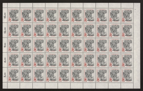 Deutschland (BRD), MiNr. 669, 50er Bogen, FN 2, postfrisch