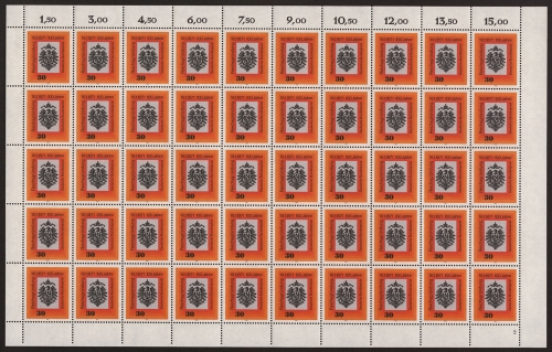 Deutschland (BRD), MiNr. 658, 50er Bogen, FN 2, postfrisch