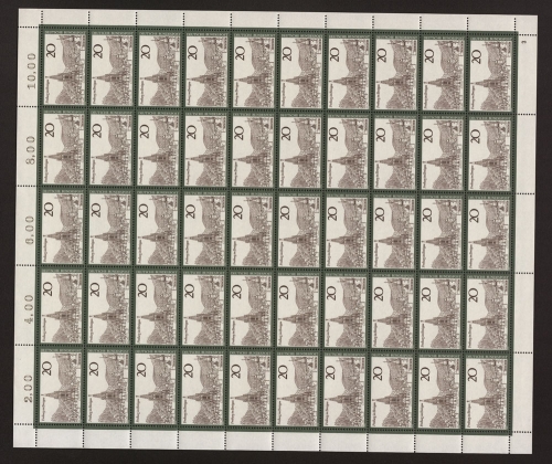 Deutschland (BRD), MiNr. 654, 50er Bogen, FN 3, postfrisch