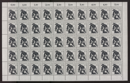 Deutschland (BRD), MiNr. 693, 50er Bogen, FN 2, postfrisch