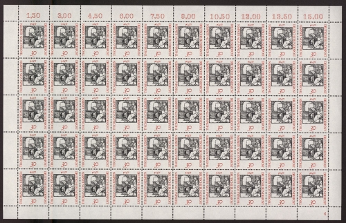 Deutschland (BRD), MiNr. 674, 50er Bogen, FN 4, postfrisch