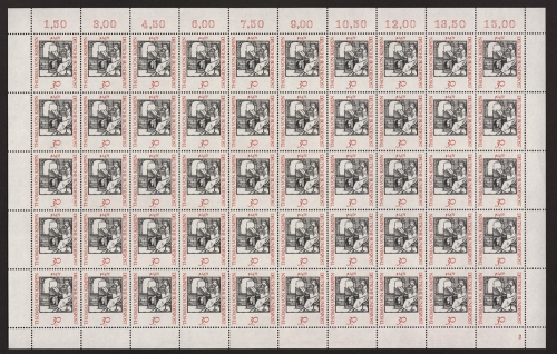 Deutschland (BRD), MiNr. 674, 50er Bogen, FN 2, postfrisch