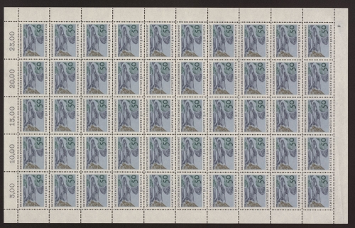 Deutschland (BRD), MiNr. 594, 50er Bogen, FN 2, postfrisch