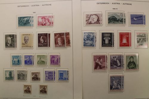 Österreich 1960-1999 gute Sammlung auf Vordruckblättern