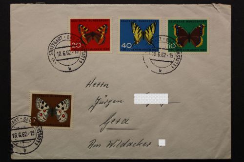 Deutschland (BRD), MiNr. 376-379 auf Brief, 18.6.62