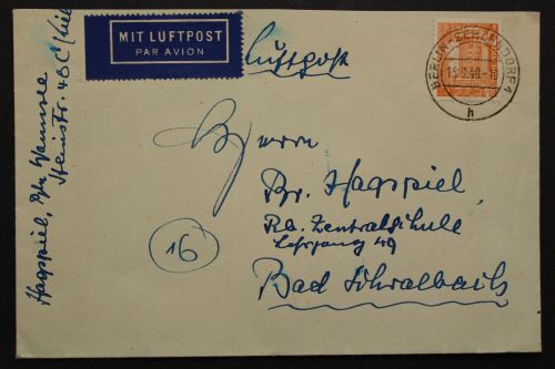 Berlin, MiNr. 50 auf Luftpostbrief