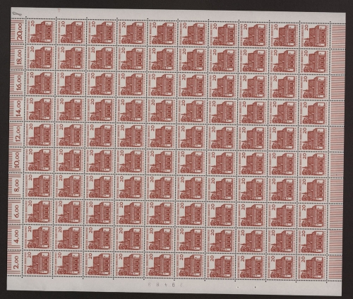 Deutschland (BRD), MiNr. 456, 100er Bogen, DZ 4, postfrisch